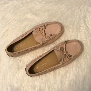 Ivanka Leather Flats Size 8 with Leather Trim/Bow